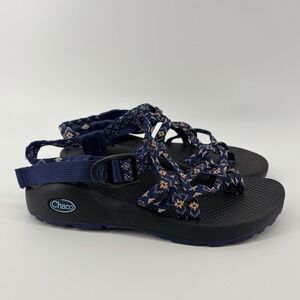 Chaco Z Cloud X2 Women Size 6 US Adjustable Strap Blue Aztec Geometric Sandals